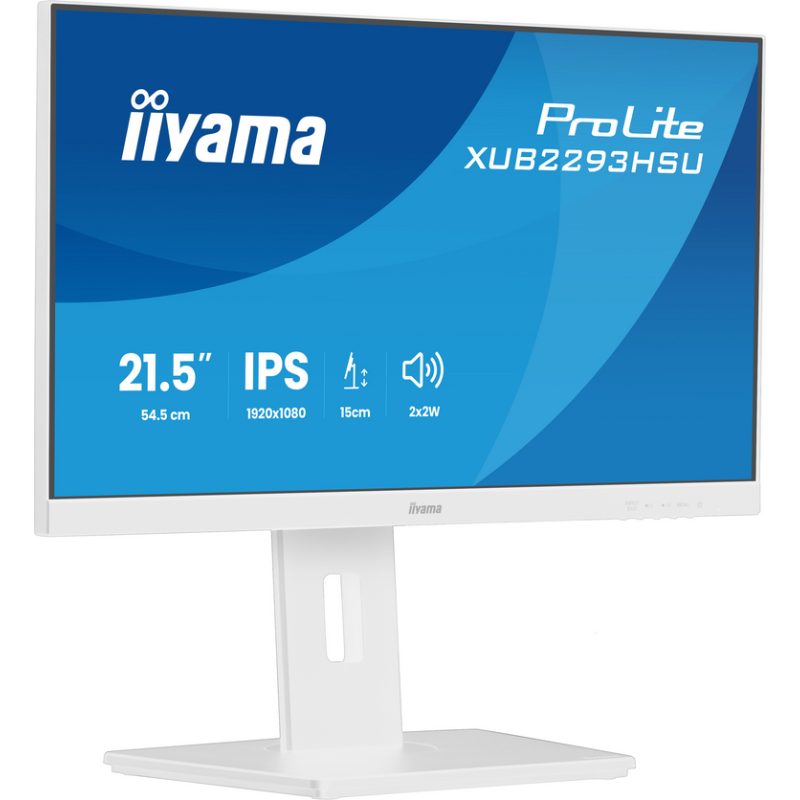 iiyama ProLite 21.5” IPS monitor with a three-side borderless design, integrated USB hub, 100Hz refresh rate and height-adjustab
