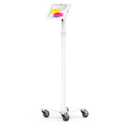 Compulocks iPad 10th-11th (A16) Gen, Apex Enclosure Medical Rolling Cart - White