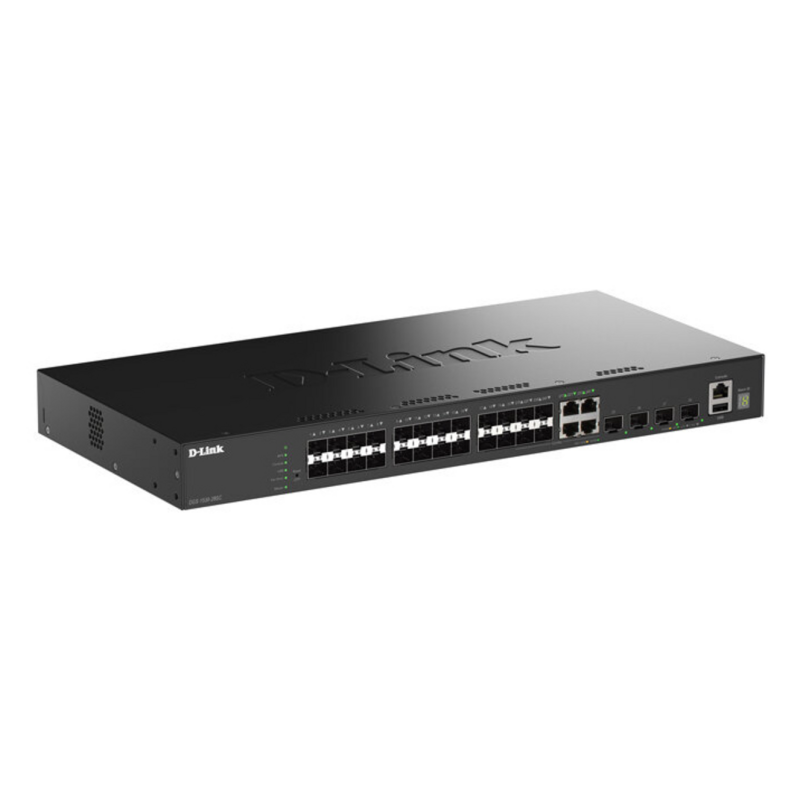 D-Link 28-Port Gigabit SFP Stackable Smart Managed Switch with 4 x Combo and 4 x 10G SFP+ Ports