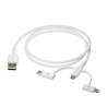 dbramante1928 re-charge - 3in1 Cable–USB A to USB-A,C & Lightn-W