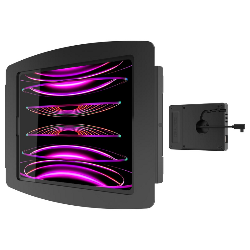 Compulocks iPad Pro 12.9" (3-6th Gen) Space Enclosure Wall Mount Plus Hub Black