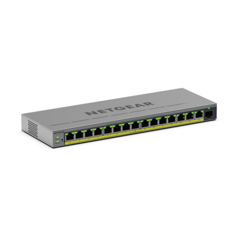 NETGEAR GS116EP Managed L2/L3 Gigabit Ethernet (10/100/1000) Power over Ethernet (PoE) Grey