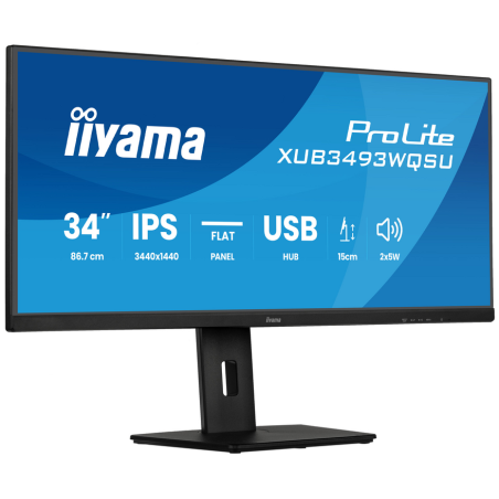 iiyama ProLite 34” IPS ultra-wide flat screen with PiP, PBP and height adjustable stand