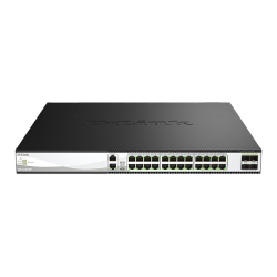 D-Link 28-Port 10G Multi-Gigabit Layer 3 Stackable PoE++ Managed Switch with 25G Uplinks