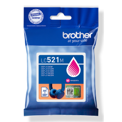 Brother LC521M Genuine Ink Cartridge - Magenta