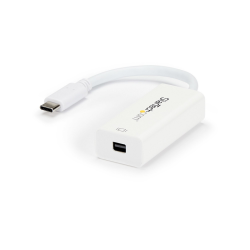 StarTech.com USB-C to Mini DisplayPort Adapter - 4K 60Hz - White - USB 3.1 Type-C to Mini DP Adapter - Upgraded Version is CDP2M