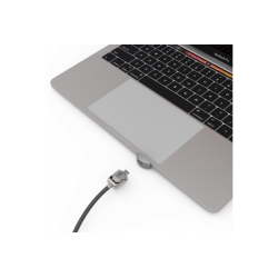 Compulocks Ledge Lock Adapter for MacBook Pro 13" M1 & M2 with Keyed Cable Lock Silver
