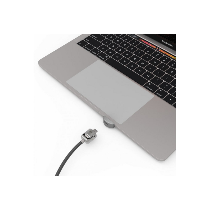 Compulocks Ledge Lock Adapter for MacBook Pro 13" M1 & M2 with Keyed Cable Lock Silver