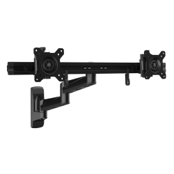 StarTech.com Wall Mount Dual Monitor Arm – Articulating Ergonomic VESA Wall Mount for 2x 24" Displays – Synchronized Adjustable 