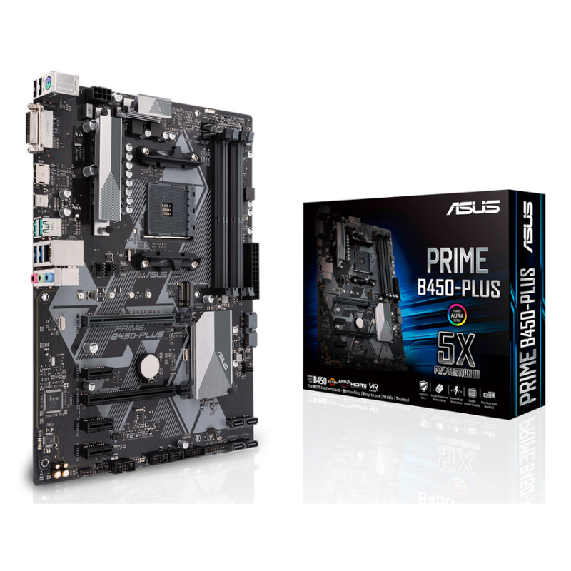 ASUS PRIME B450-PLUS AMD B450 Socket AM4 ATX