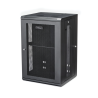 StarTech.com 4-Post 18U Wall Mount Network Cabinet with 1U Shelf, 19" Hinged Wall-Mounted Server Rack for Data / AV / Electronic