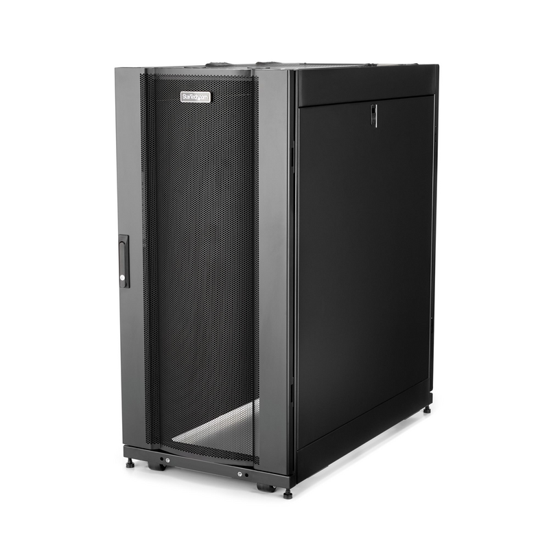 StarTech.com 4-Post 25U Server Rack Cabinet, Lockable 19" Data Rack Cabinet for Computer / AV / IT Equipment, Office / Home Netw
