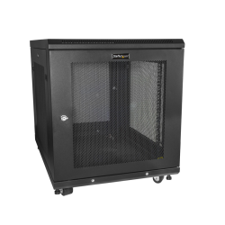 StarTech.com 4-Post 12U Server Rack Cabinet, Lockable 19" Data Rack Cabinet for Computer / AV / IT Equipment, Office / Home Netw