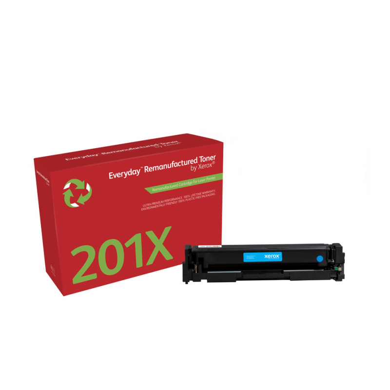 Everyday™ Cyan Remanufactured Toner by Xerox compatible with HP 201X (CF401X), High capacity