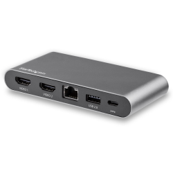 StarTech.com USB C Multiport Adapter, Dual 4K Monitor, USB-C to Dual HDMI Adapter, 2x USB-A Ports, 100W PD 3.0, Gigabit LAN Port