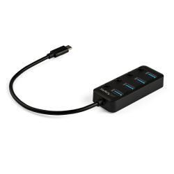 StarTech.com 4 Port USB C Hub - USB-C to 4x USB 3.0 Type-A Ports with Individual On/Off Port Switches - SuperSpeed 5Gbps USB 3.1