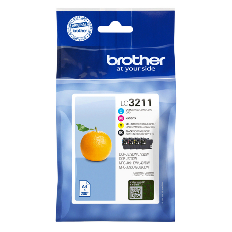 Brother LC3211VALDR ink cartridge 4 pc(s) Original Black, Cyan, Magenta, Yellow