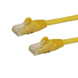 StarTech.com 2m CAT6 Ethernet Cable - Yellow CAT 6 Gigabit Ethernet Wire -650MHz 100W PoE RJ45 UTP Network/Patch Cord Snagless w