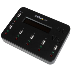 StarTech.com Standalone 1 to 5 USB Thumb Drive Duplicator and Eraser, Multiple USB Flash Drive Copier, System and File and Whole