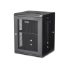 StarTech.com 4-Post 15U Wall Mount Network Cabinet with 1U Shelf, 19" Hinged Wall-Mounted Server Rack for Data / AV / Electronic