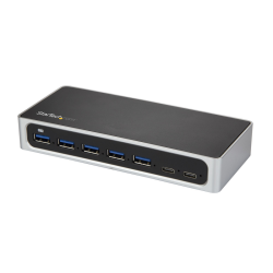 StarTech.com 7 Port USB C Hub with Fast Charge Port - USB-C to 5x USB-A 2x USB-C (USB 3.0 SuperSpeed 5Gbps) - Self Powered USB 3