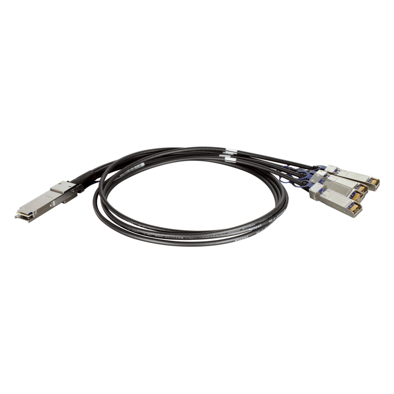 D-Link QSFP+ / 4xSFP+, 1m InfiniBand/fibre optic cable QSFP+ 4 x SFP+ Black