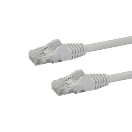 StarTech.com 100ft CAT6 Ethernet Cable - White CAT 6 Gigabit Ethernet Wire -650MHz 100W PoE RJ45 UTP Network/Patch Cord Snagless