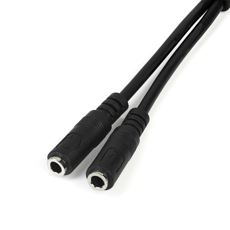 StarTech.com Headset adapter for headsets with separate headphone / microphone plugs - 3.5mm 4 position to 2x 3 position 3.5mm M
