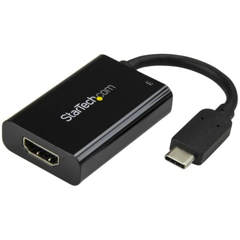 StarTech.com USB C to HDMI 2.0 Adapter with Power Delivery - 4K 60Hz USB Type-C to HDMI Display Video Converter - 60W PD Pass-Th