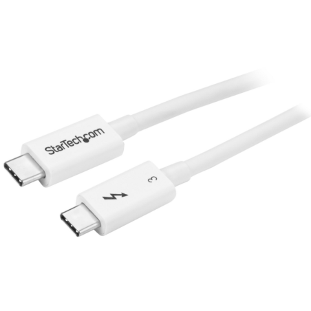 StarTech.com Thunderbolt 3 Cable - 40Gbps - 0.5m - White - Thunderbolt, USB, and DisplayPort Compatible